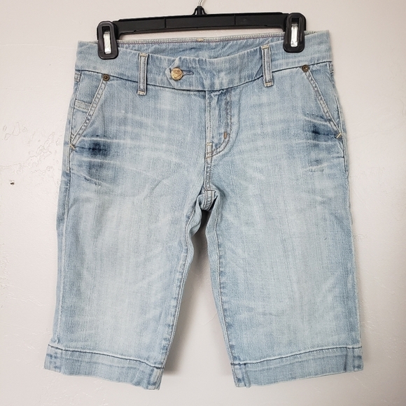 Citizens of Humanity Women's 26 Light Wash Bermuda Shorts Stretch Spring Summer - Picture 1 of 9